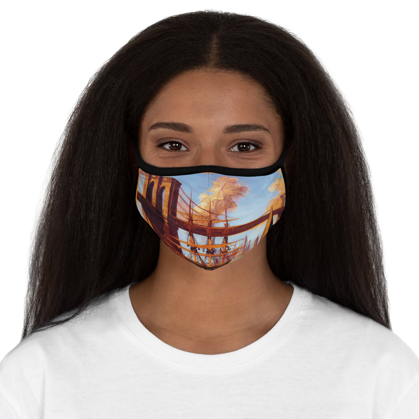 A.I Brooklyn Bridge Fitted Polyester Face Mask