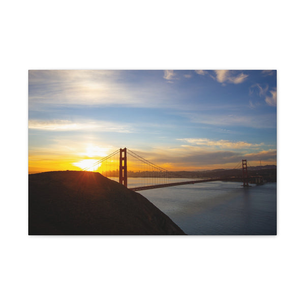 Golden Gate Sunset Marin Headlands 2089: Fine Art Stretched Canvas