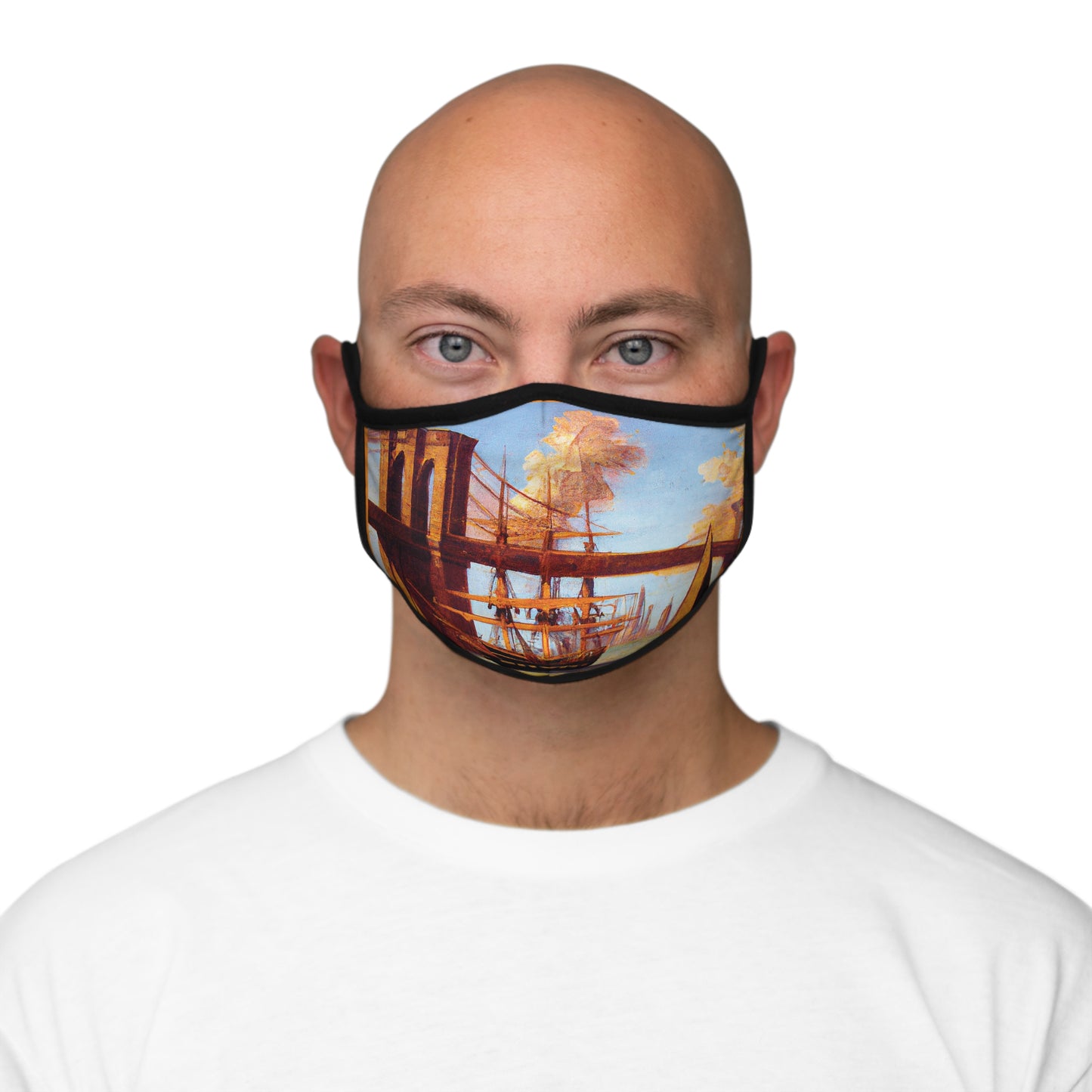 A.I Brooklyn Bridge Fitted Polyester Face Mask