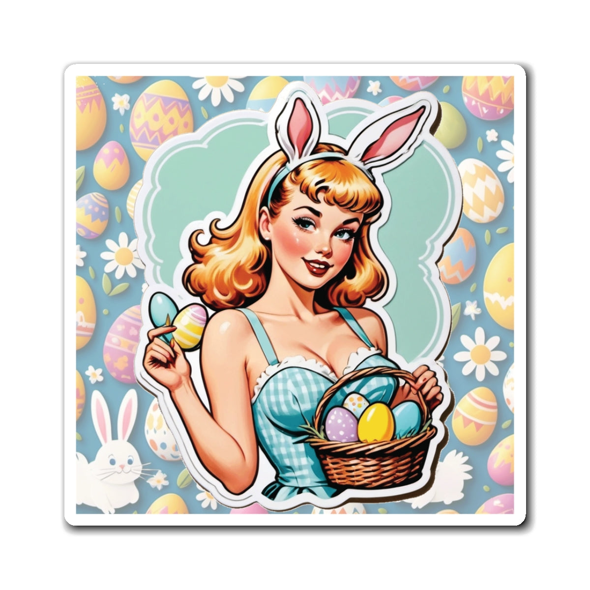 Easter II Pin Up Girl Magnet