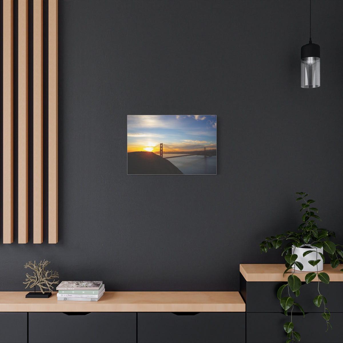 Golden Gate Sunset Marin Headlands 2089: Fine Art Stretched Canvas