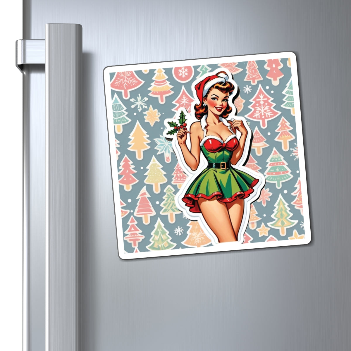 Christmas X Pin Up Girl Magnet