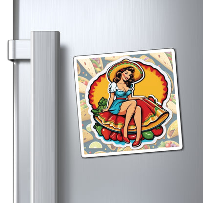 National Taco Day V Pin Up Girl Magnet