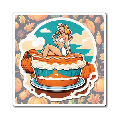 National Pumpkin Pie Day III Pin Up Girl Magnet