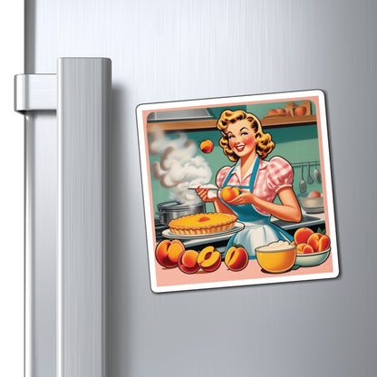 National Peach Day Pin Up Girl Magnet