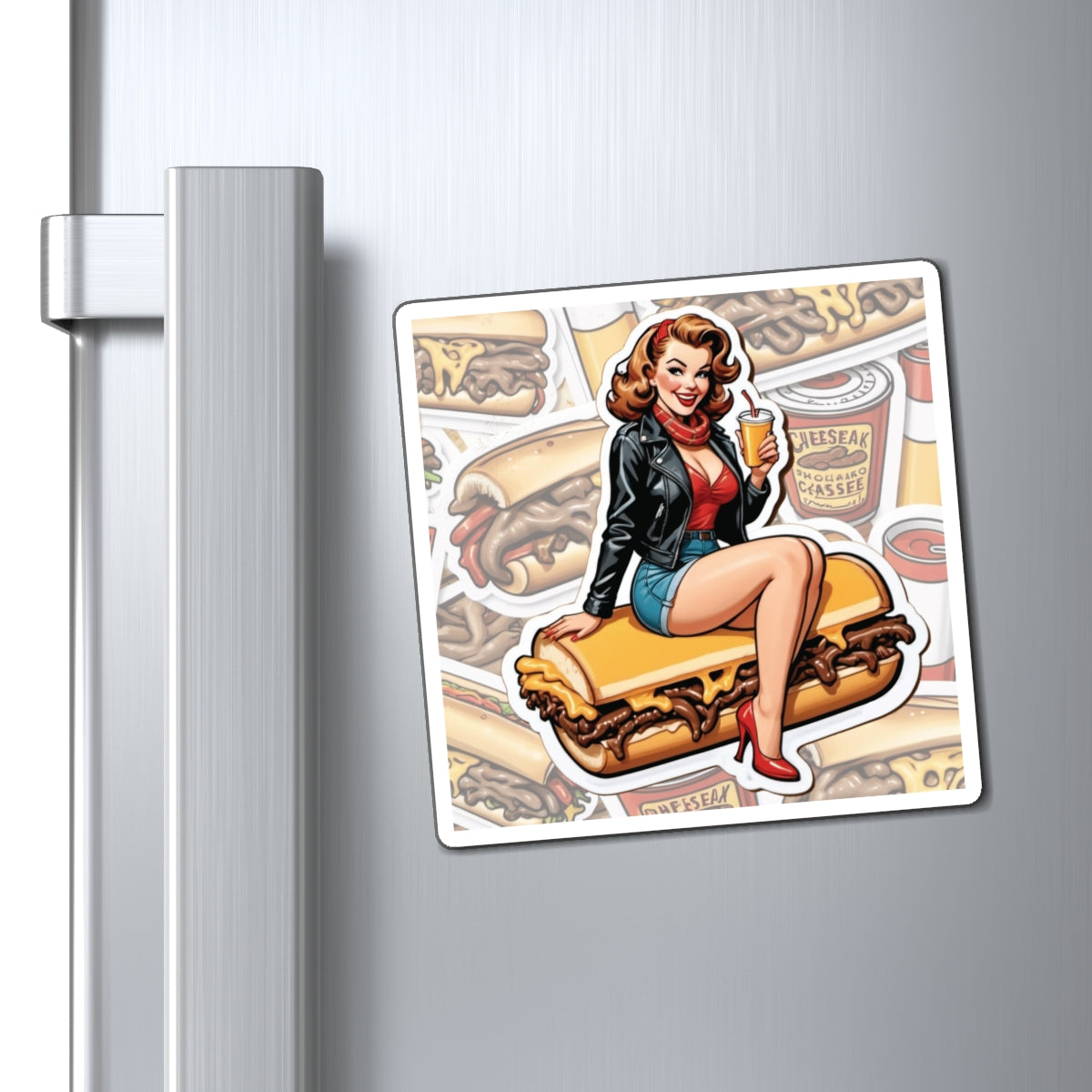 National Cheesesteak II Pin Up Girl Magnet