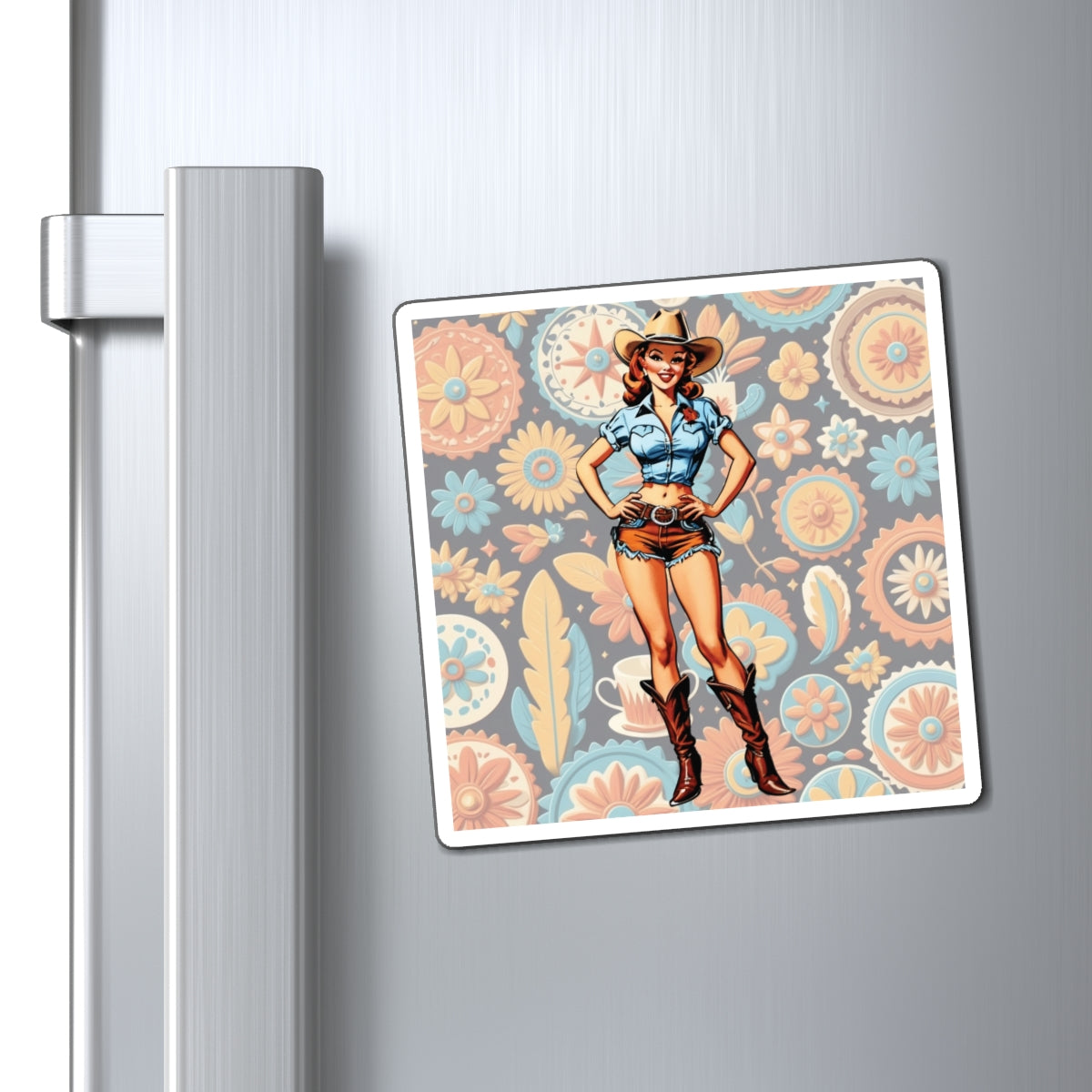 National Day of the Cowgirl II Pin Up Girl Magnet