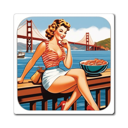 National Cioppino Day Pin Up Girl Magnet