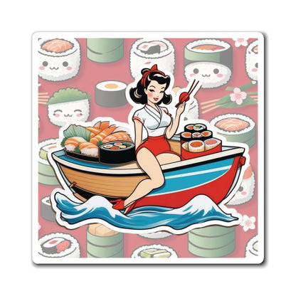 National Sushi Day Pin Up Girl Magnet