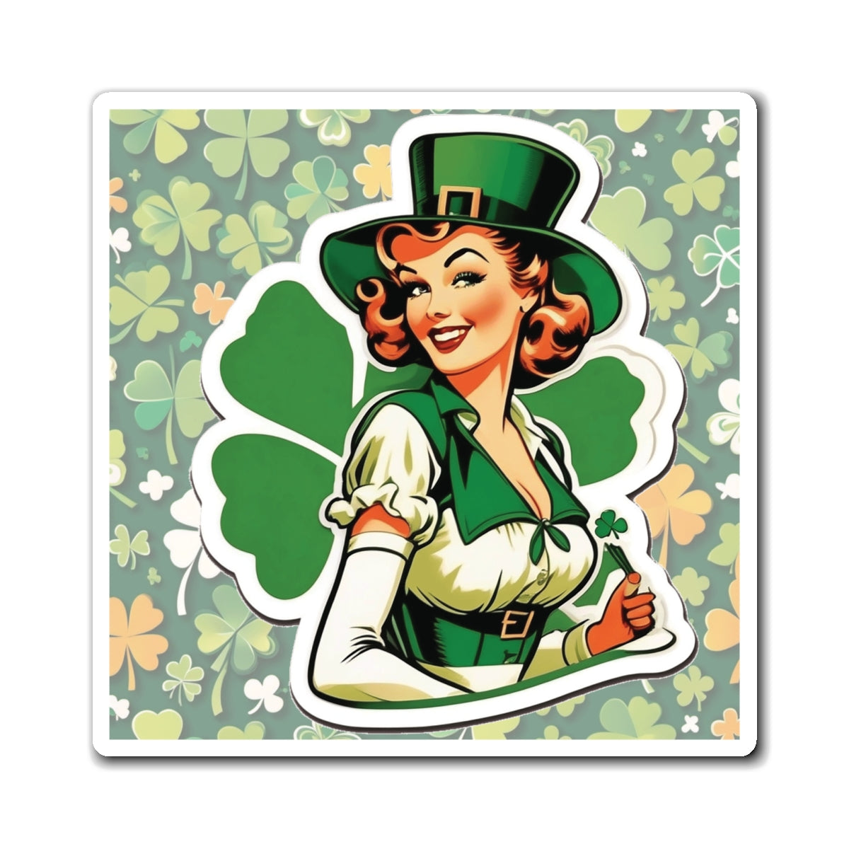 St. Patrick's Day II Pin Up Girl Magnet