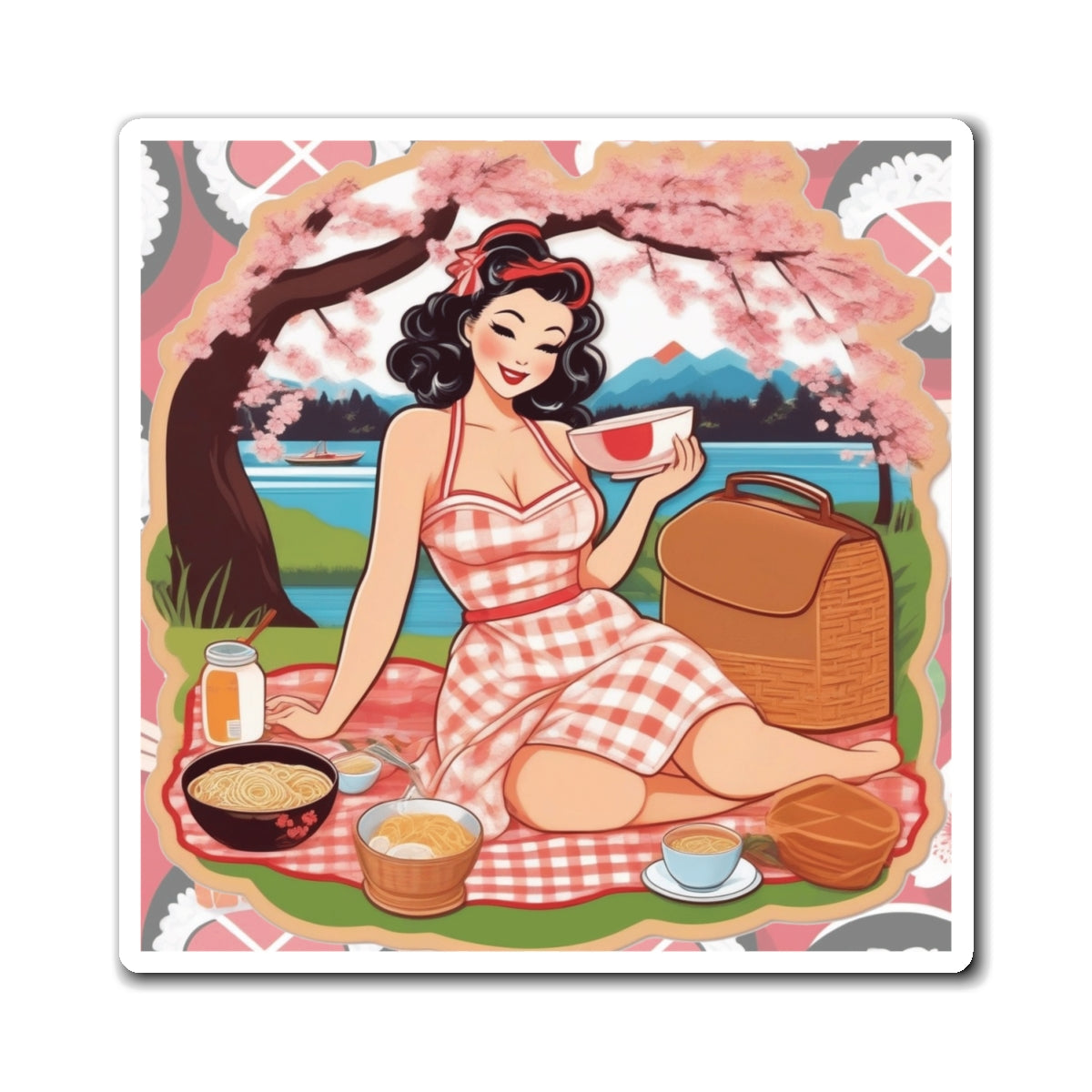 National Ramen Day II Pin Up Girl Magnet