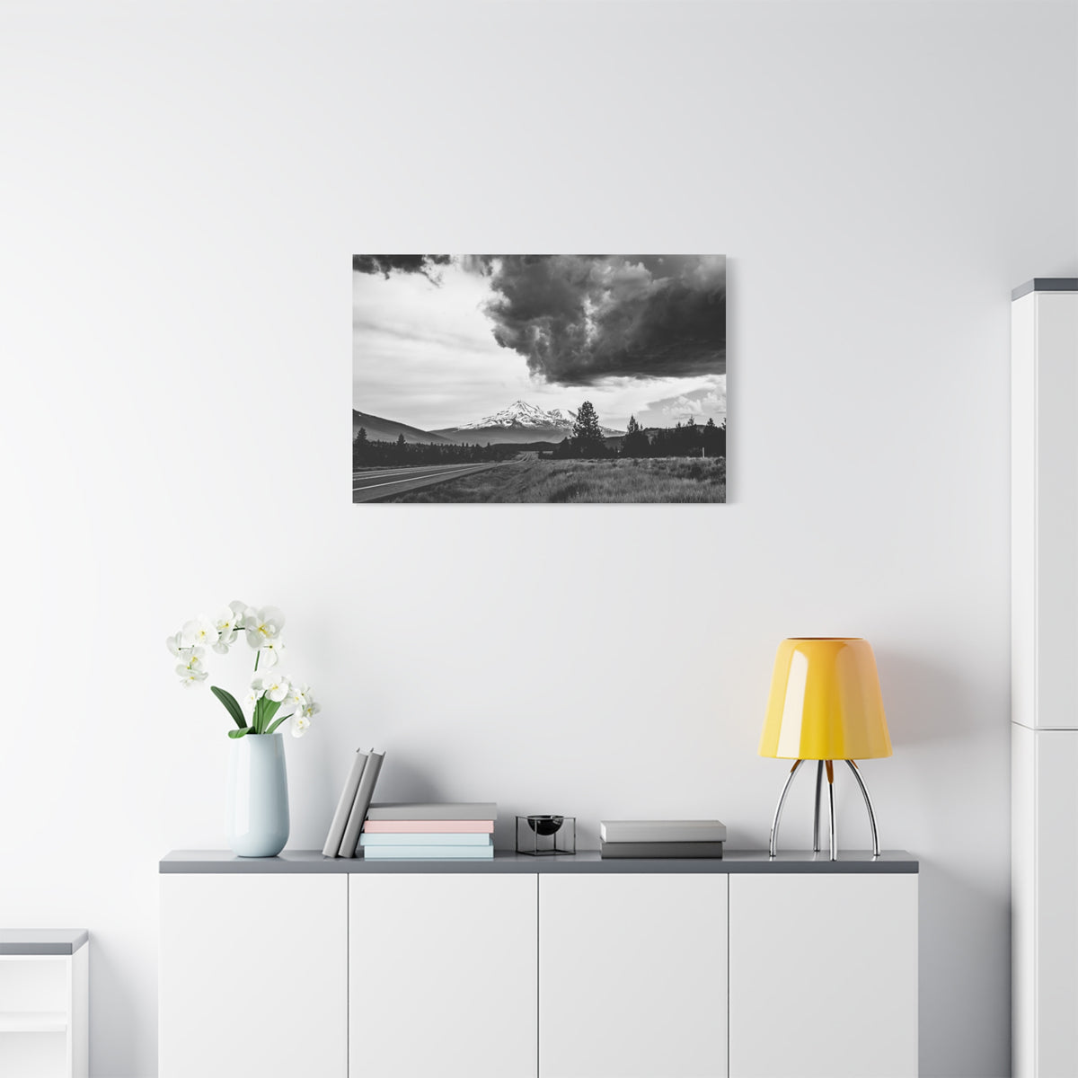 Mt. Shasta Vista Point North 97: Fine Art Stretched Canvas