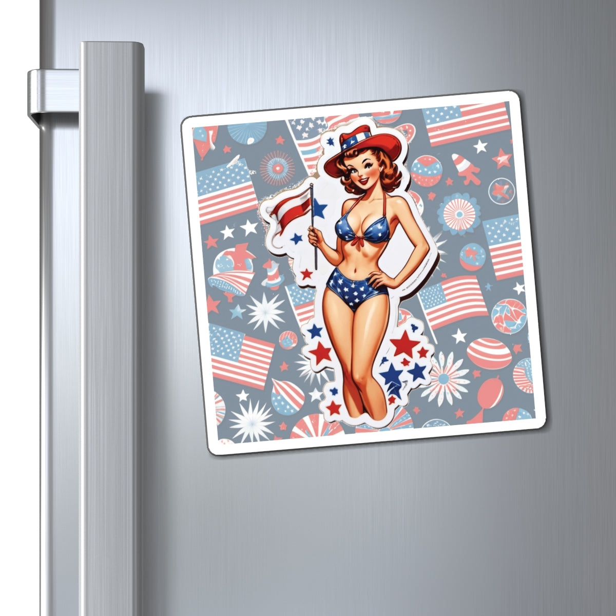 Fourth of July VII Pin Up Girl Magnet