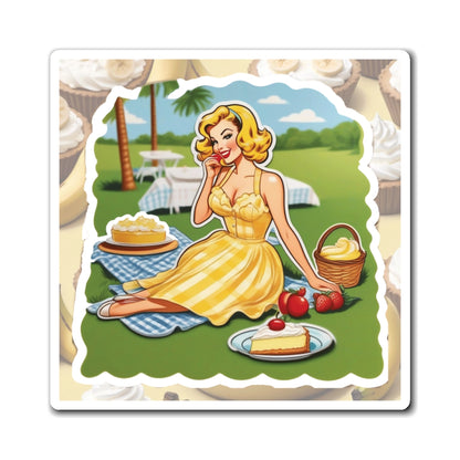 National Banana Cream Pie Day IV Pin Up Girl Magnet