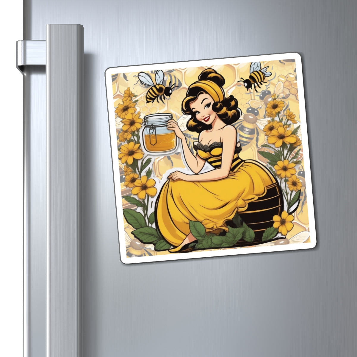 National Honey Bee Day III Pin Up Girl Magnet