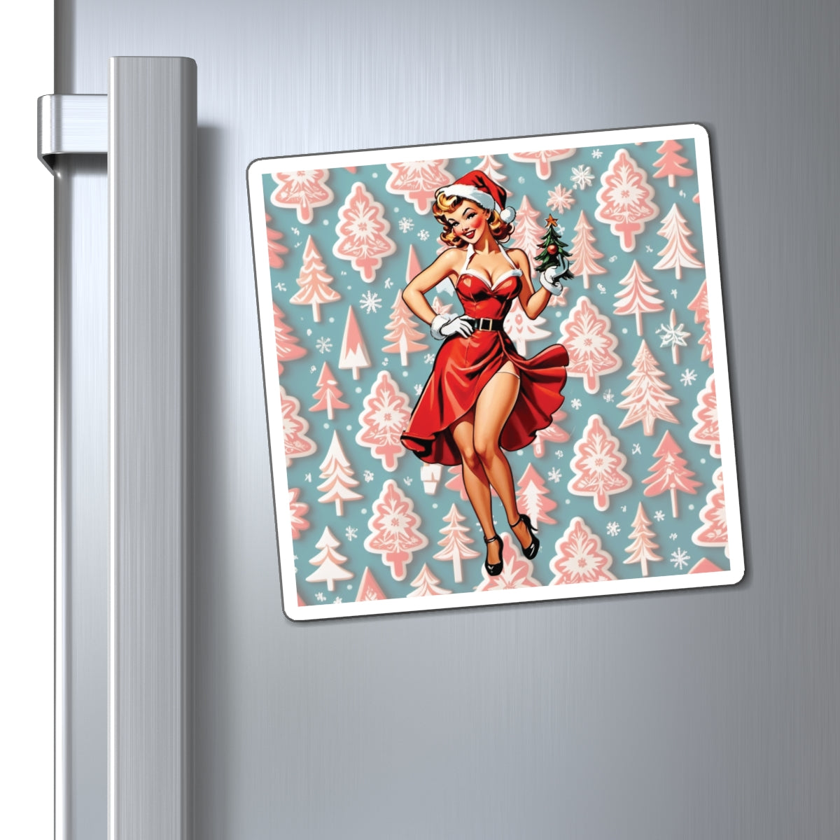 Christmas IX Pin Up Girl Magnet