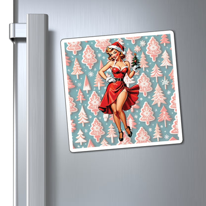 Christmas IX Pin Up Girl Magnet