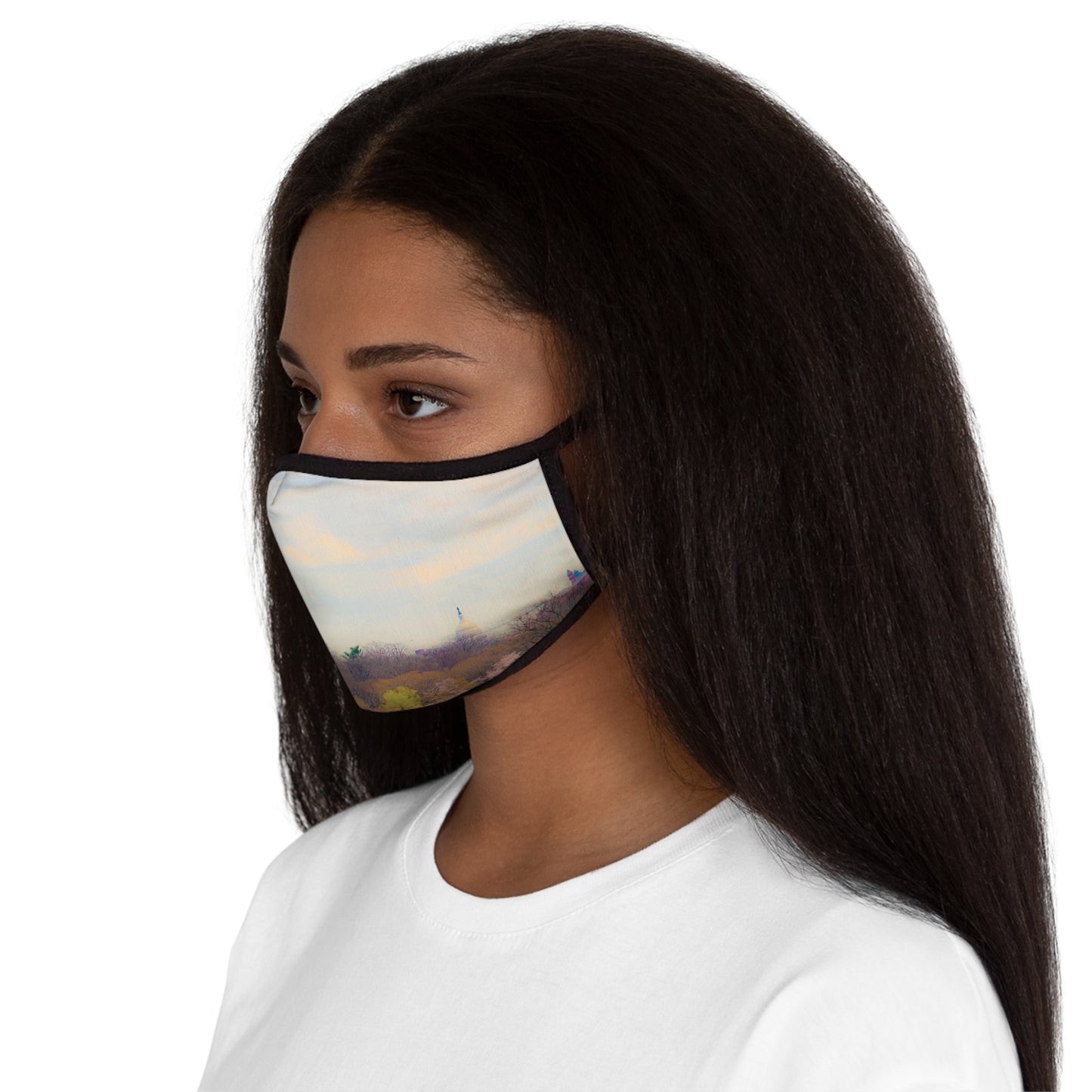 Washington DC Fitted Polyester Face Mask