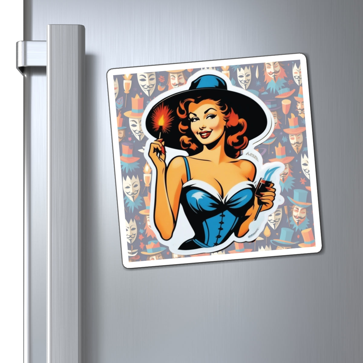 Guy Fawkes Day Pin Up Girl Magnet