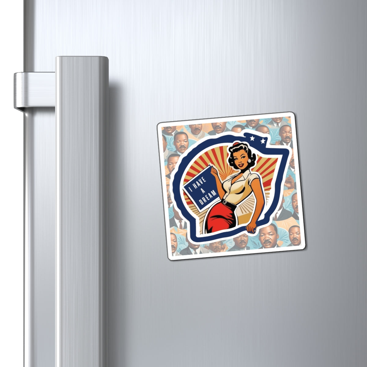 Dr. Martin Luther King Jr. Day Pin Up Girl Magnet