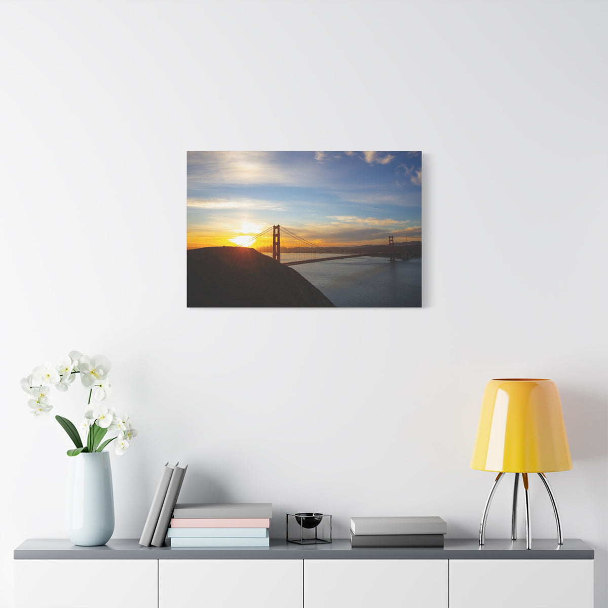 Golden Gate Sunset Marin Headlands 2089: Fine Art Stretched Canvas