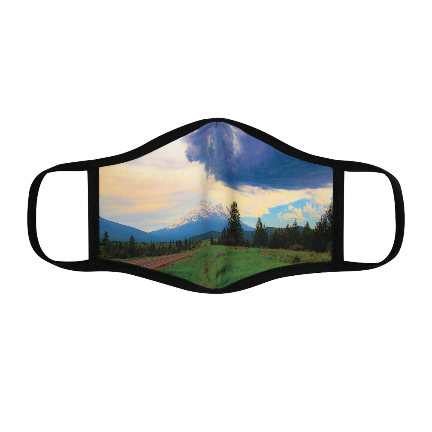 Mt. Shasta Highway 97 Polyester Face Mask