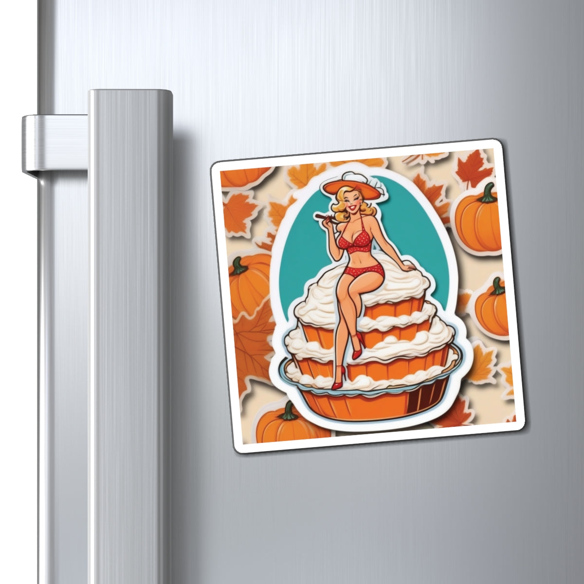 National Pumpkin Pie Day VII Pin Up Girl Magnet