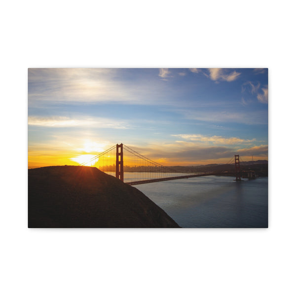 Golden Gate Sunset Marin Headlands 2089: Fine Art Stretched Canvas