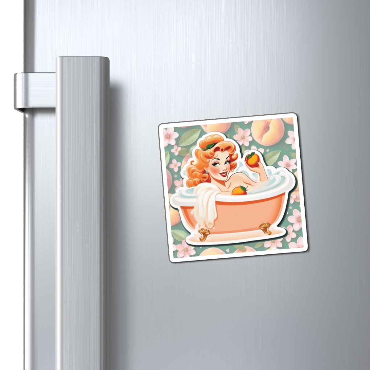 National Peaches and Cream Day  Pin Up Girl Magnet