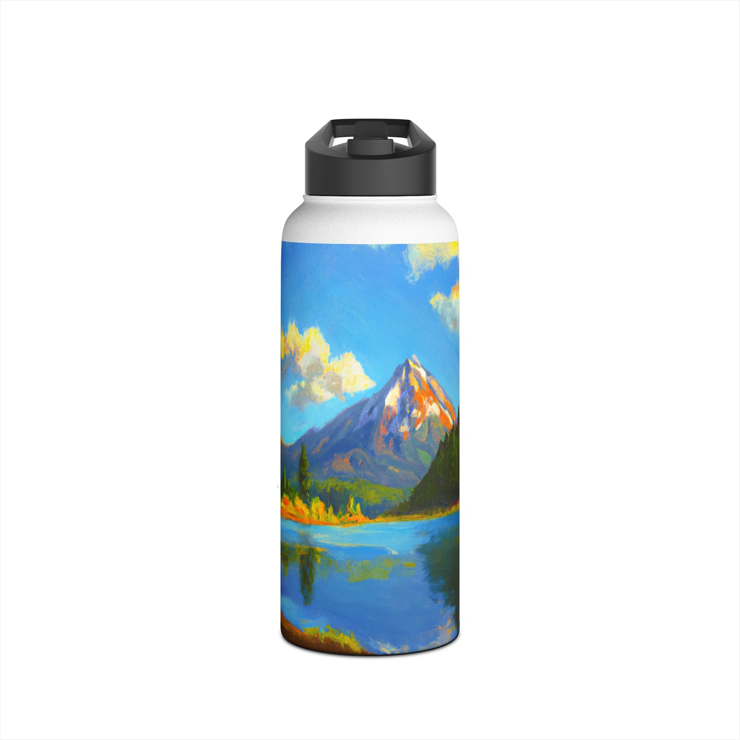 Mt. Shasta AI Painting Stainless Steel Water Bottle, Standard Lid 32 oz