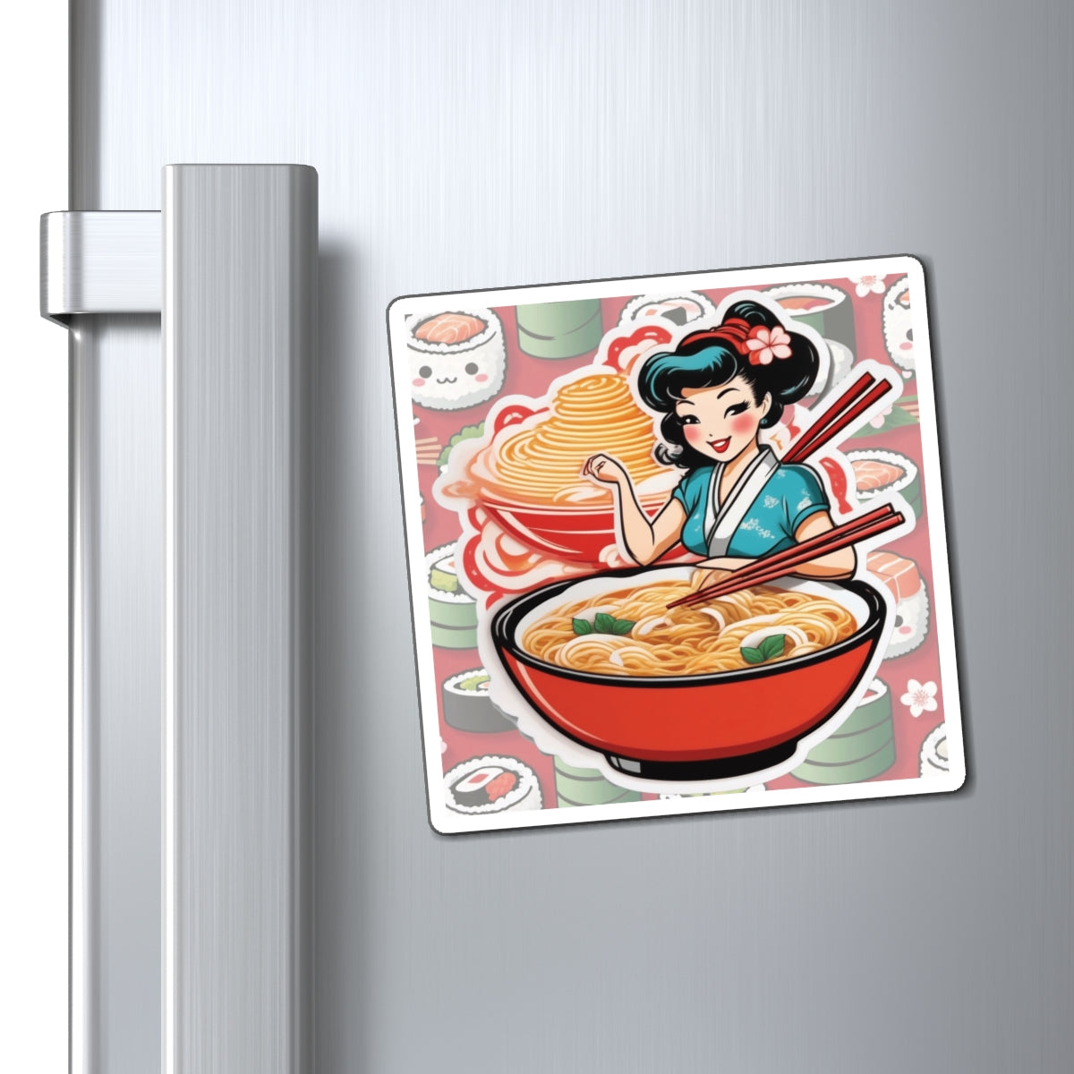 National Ramen Day III Pin Up Girl Magnet