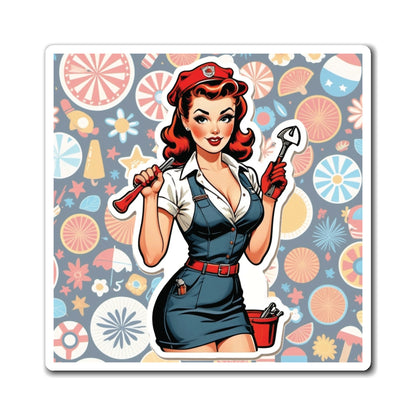 Labor Day Pin Up Girl Magnet