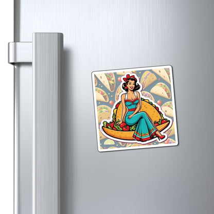 National Taco Day III Pin Up Girl Magnet