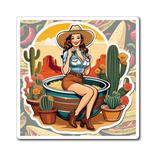 National Queso Day II Pin Up Girl Magnet