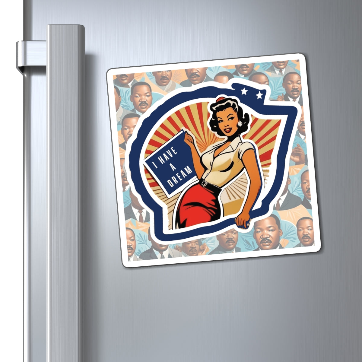 Dr. Martin Luther King Jr. Day Pin Up Girl Magnet