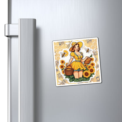 National Honey Bee Day IV Pin Up Girl Magnet