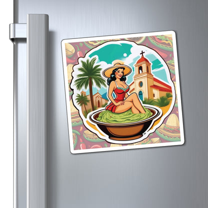 National Guacamole Day IV Pin Up Girl Magnet