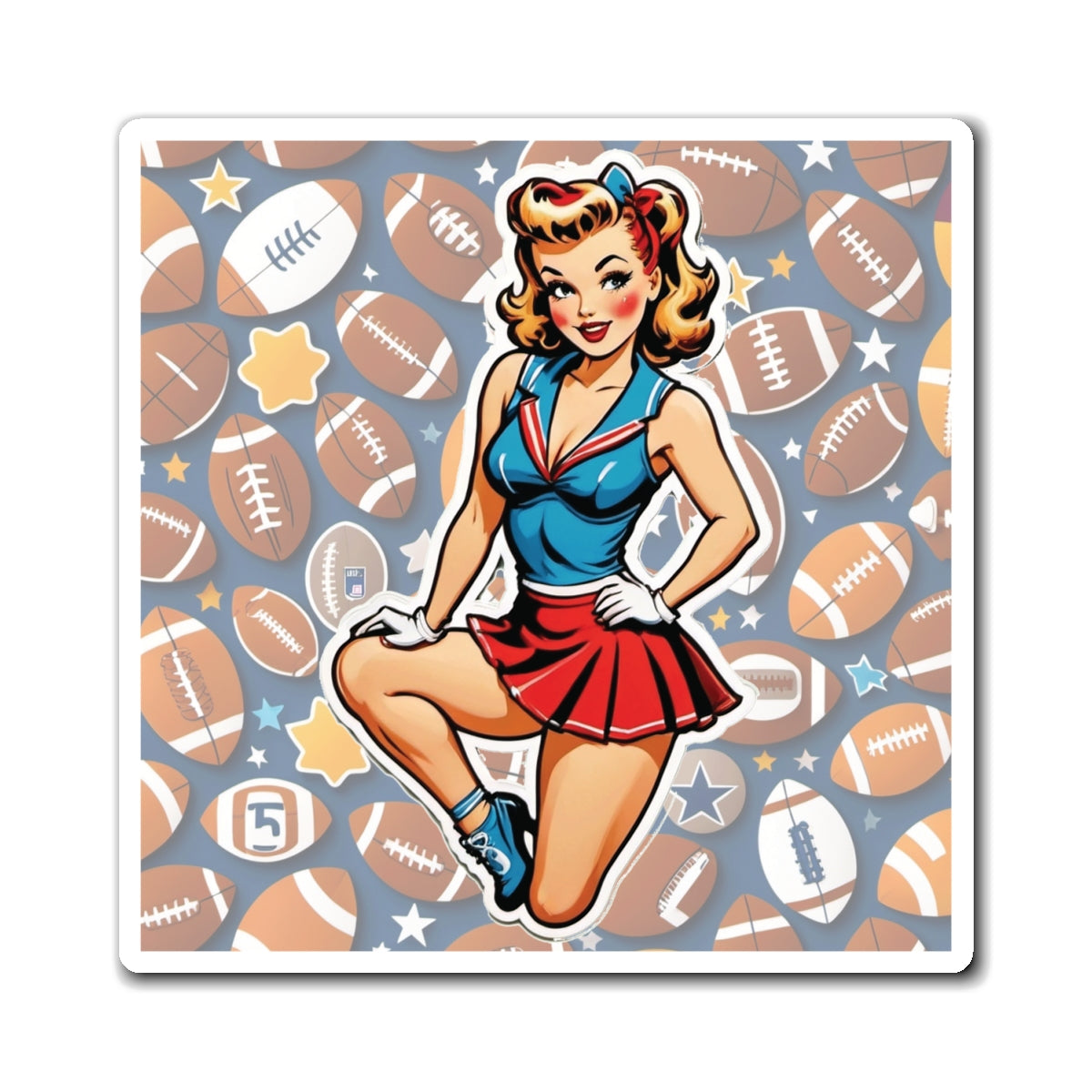 National Cheerleading Day III Pin Up Girl Magnet