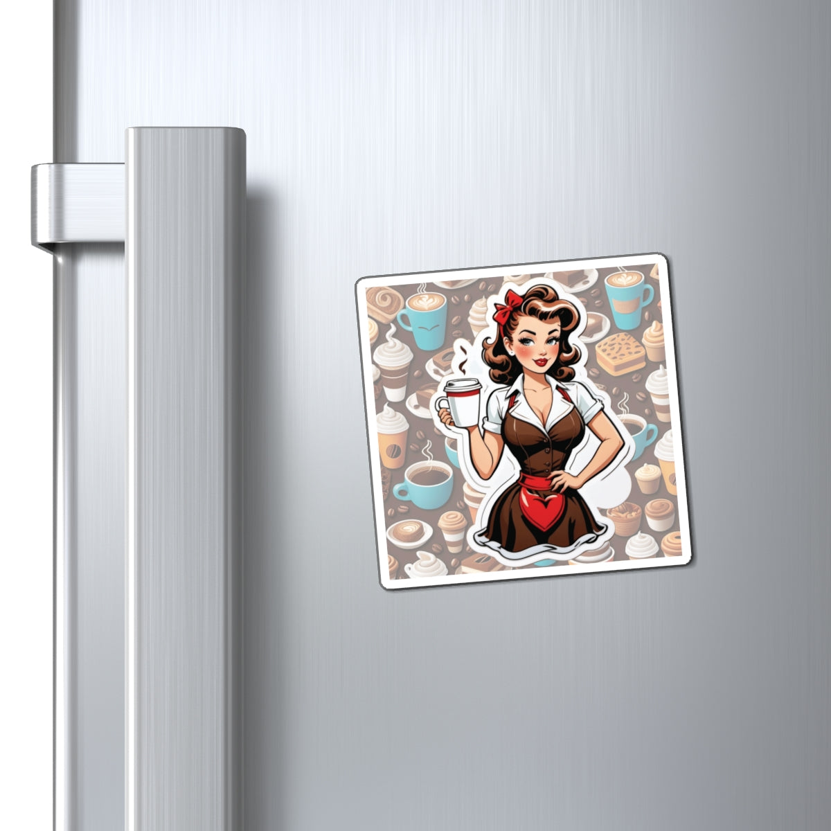 National Coffee Day Pin Up Girl Magnet