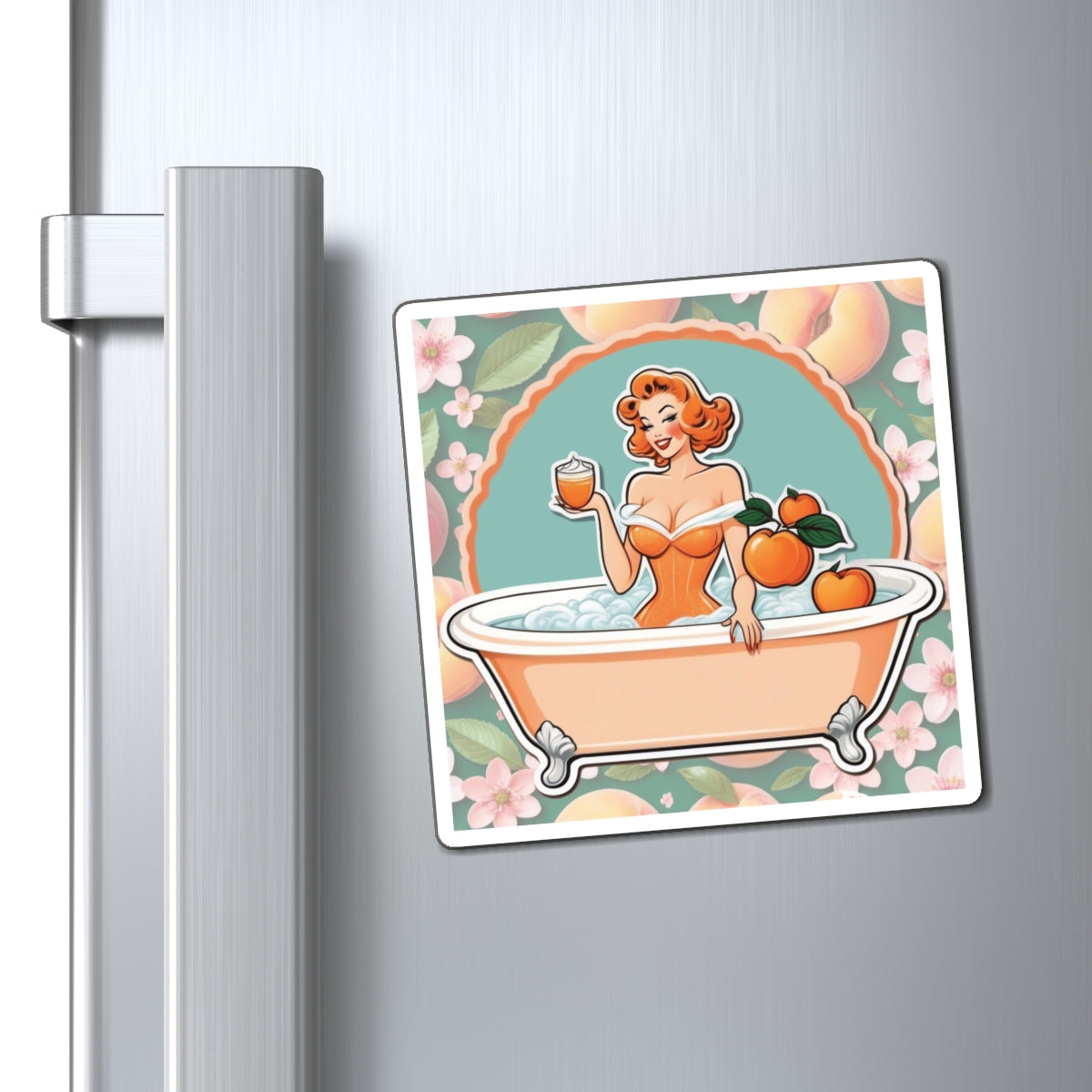 National Peaches and Cream Day III Pin Up Girl Magnet