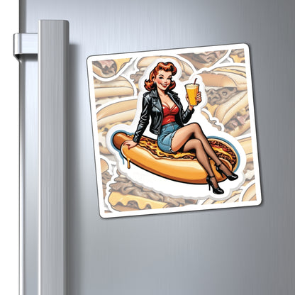 National Cheesesteak IV Pin Up Girl Magnet