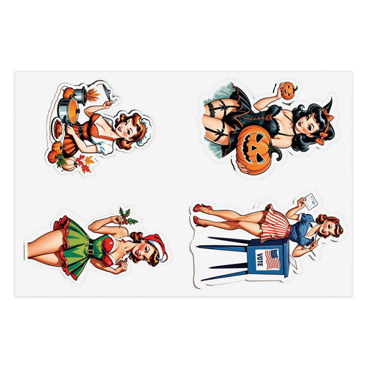 Pin Up Girl Sticker Sheets - Holidays Collection Set II