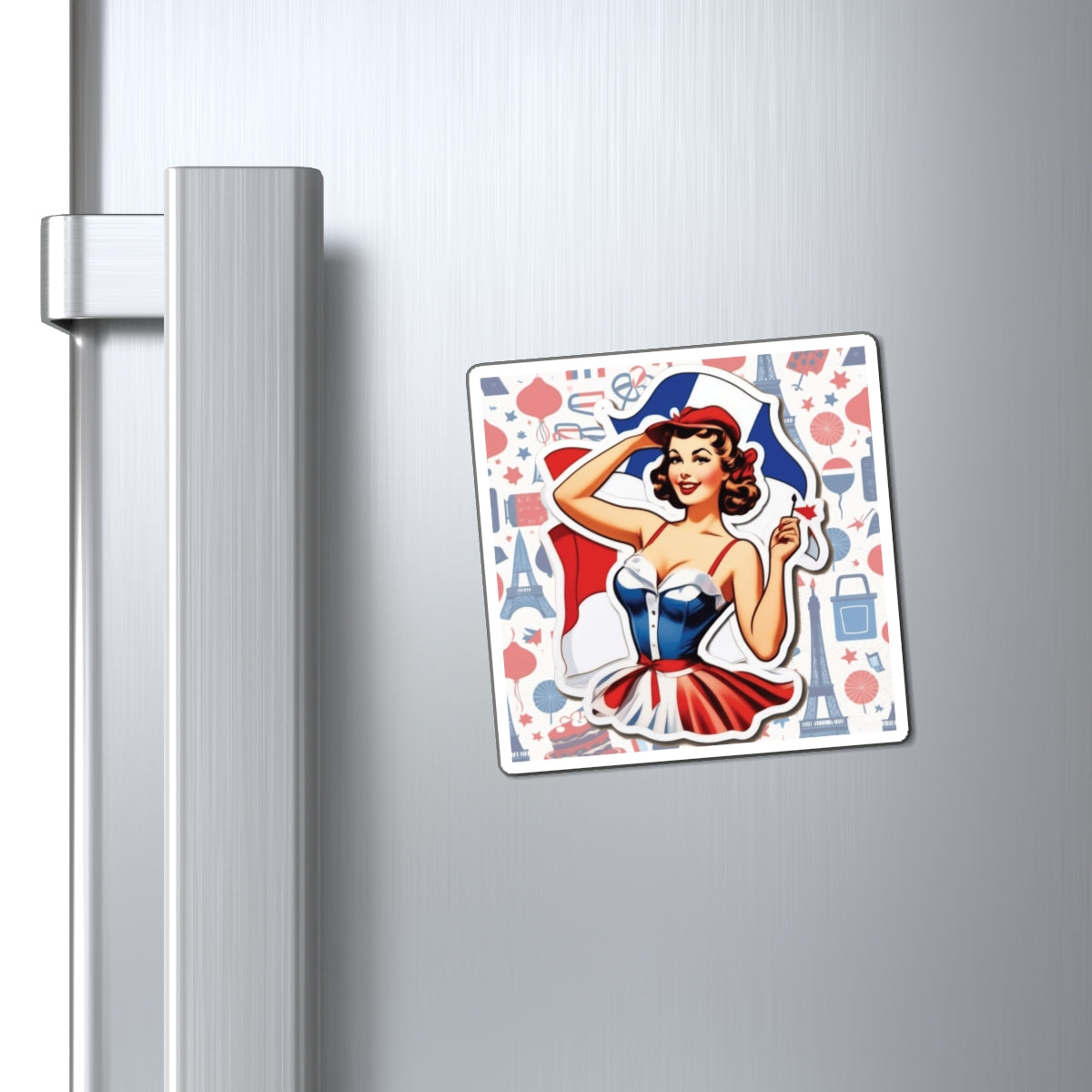 Bastille Day III Pin Up Girl Magnet