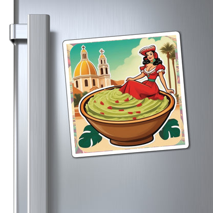 National Guacamole Day Pin Up Girl Magnet