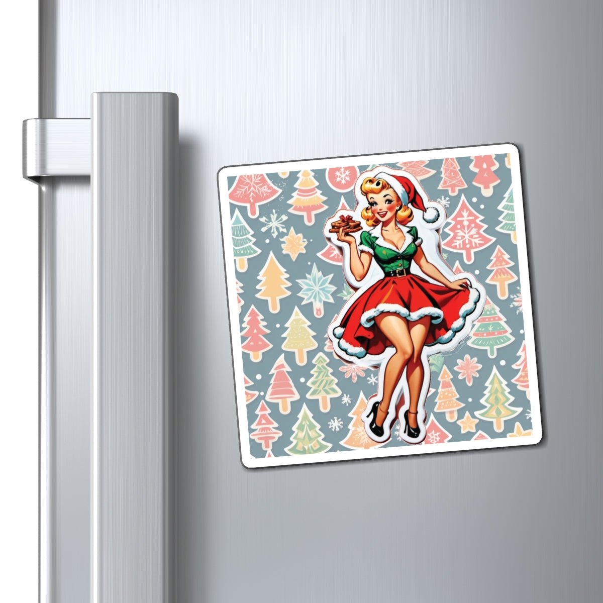 Christmas Pin Up Girl Magnet