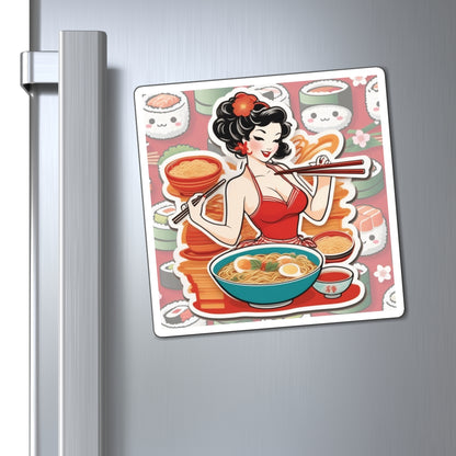 National Ramen Day Pin Up Girl Magnet