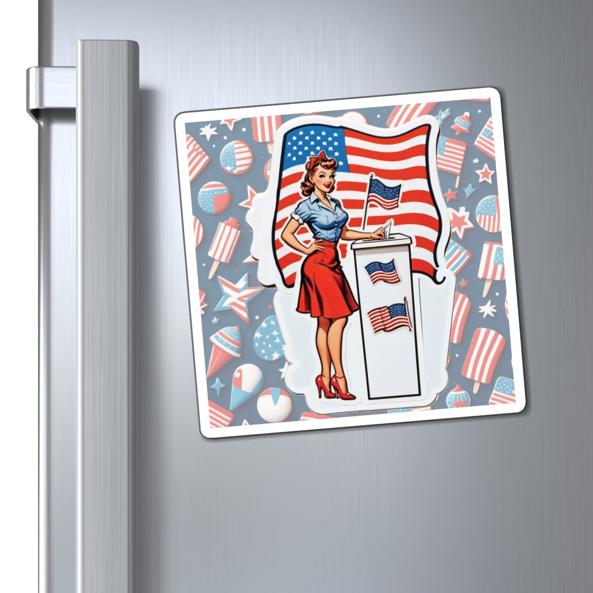 Election Day V Pin Up Girl Magnet