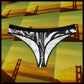 Black and White Women's Thong