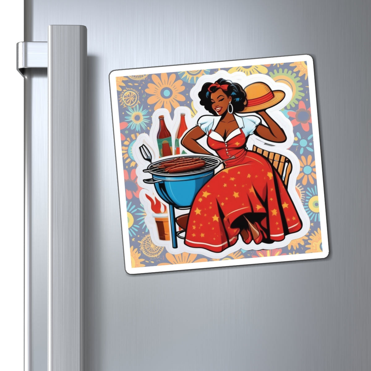 Juneteenth III Pin Up Girl Magnet