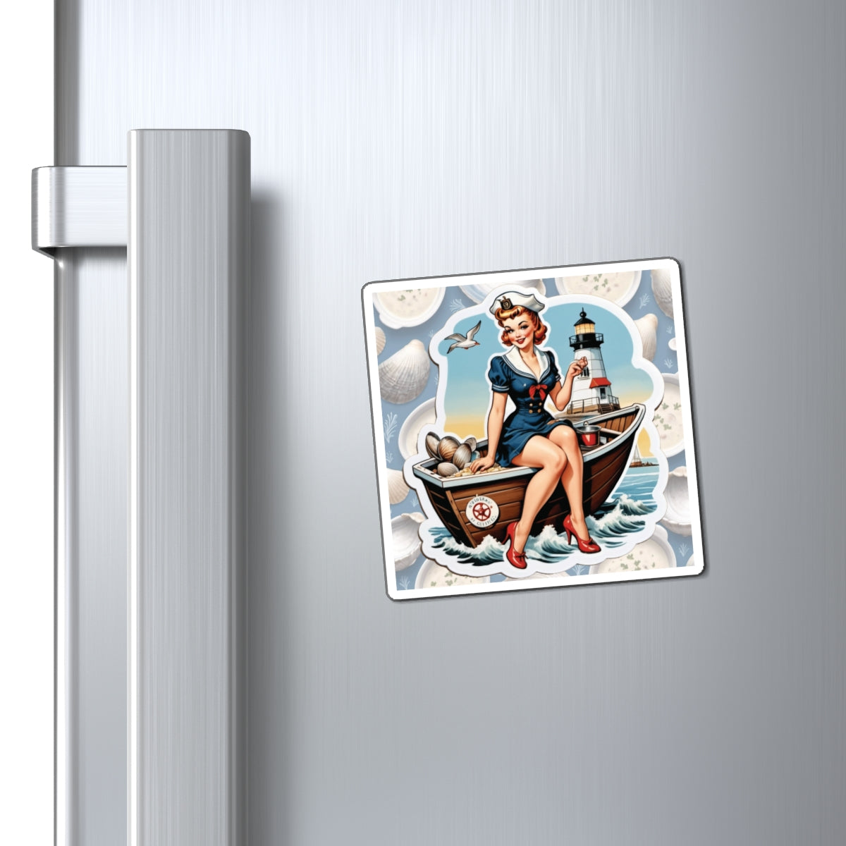 National New England Clam Chowder Day Pin Up Girl Magnet